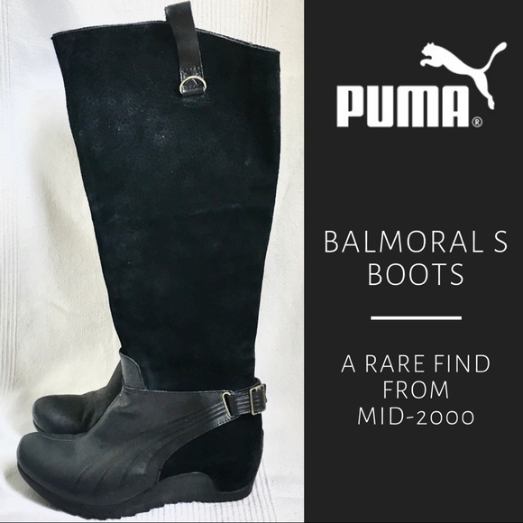 Puma Shoes - Puma RARE Balmoral S Suede Platform Wedge Boots
